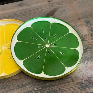 Vintage Lacquered Lime Tray